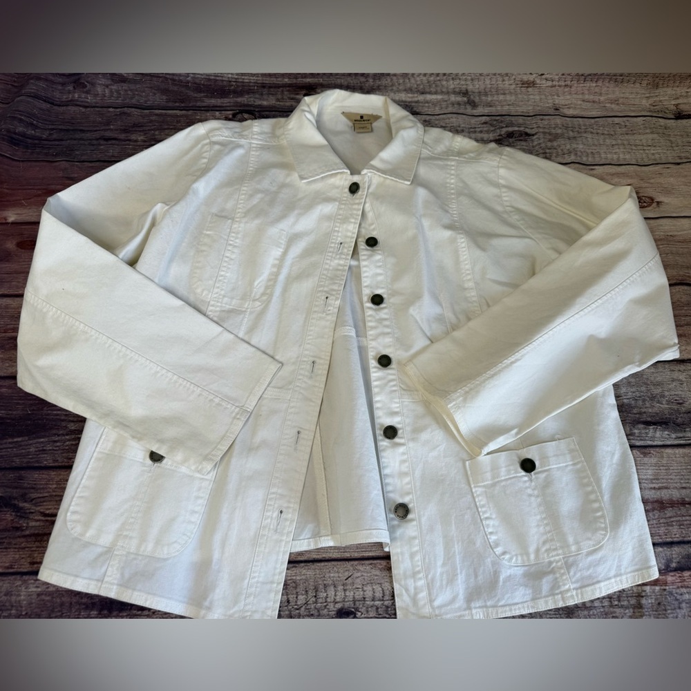 Woolrich Women’s Chore Utility Field Jacket Ivory XL. 1273